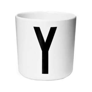 Mugg Ecozen Bokstav Y Melamin Vit 7 cm
