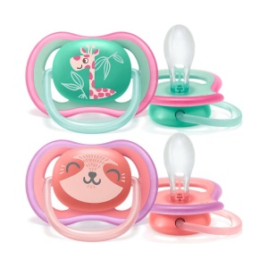 Miixi - Barn & baby / Baby Essentials / Trygghet & tröst / Nappar - Philips Avent - Napp Ultra Air 18+m Giraff/Björn 2p