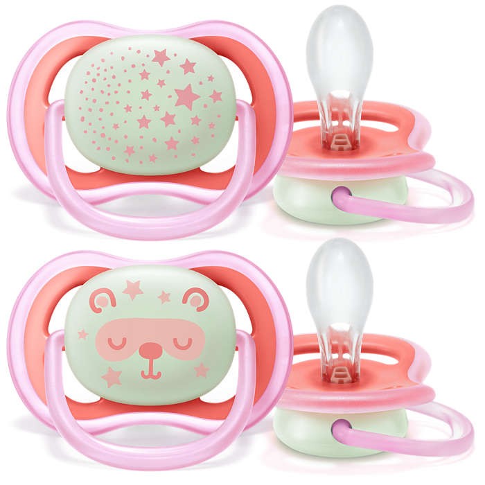 Miixi - Barn & baby / Baby Essentials / Trygghet & tröst / Nappar - Philips Avent - Napp Ultra Air Natt 6-18m Rosa 2p