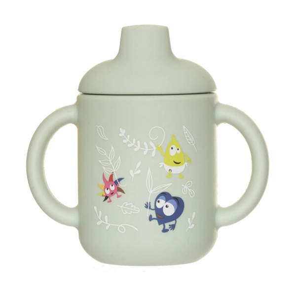 Miixi - Barn & baby / Baby Essentials / Äta & dricka / Pipmuggar - Teddykompaniet - Silikonmugg med lock I naturen Babblarna