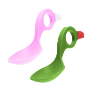 Miixi - Barn & baby / Baby Essentials / Äta & dricka / Bestick & servering - I Can - Sked Original Spoon Rosa/Grön 2-pack