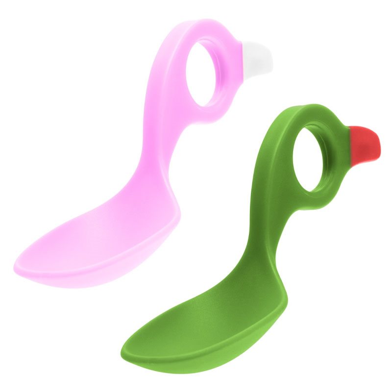 Miixi - Barn & baby / Baby Essentials / Äta & dricka / Bestick & servering - I Can - Sked Original Spoon Rosa/Grön 2-pack