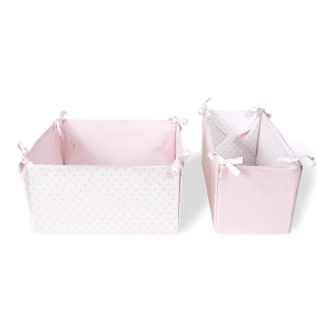 Förvaringslådor Gingham Pink Rose 2-pack