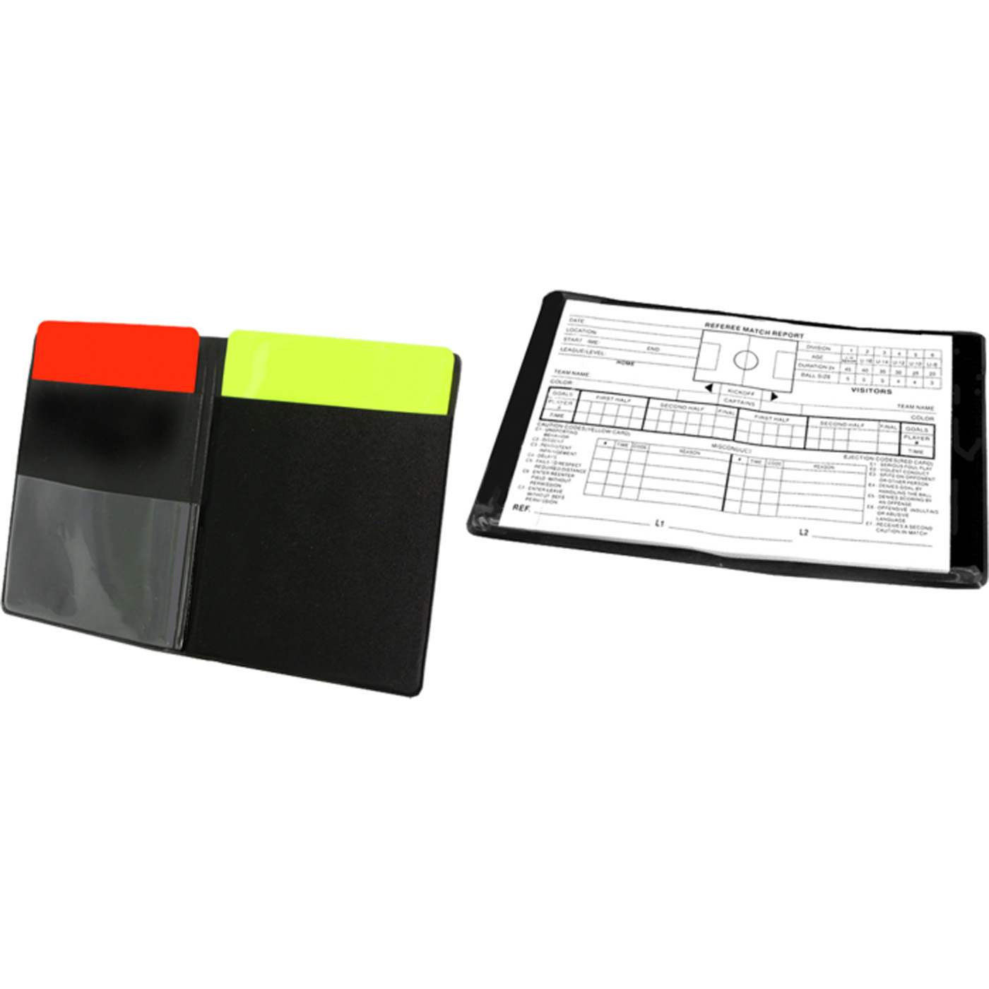 Miixi - Team Sales / Sporttillbehör / Skadematerial - Sportquip - Domarkort Referee Cards with Note Pad 1 Pair