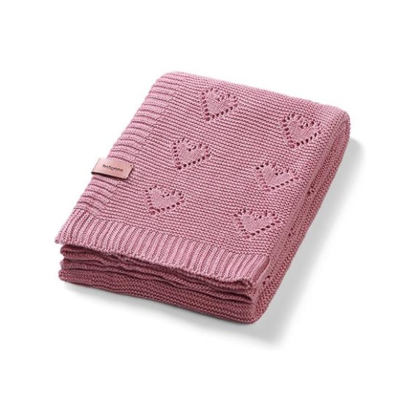 Miixi - Barn & baby / Baby Essentials / Trygghet & tröst / Filtar - Babyono - Filt Stickad med Hjärtmönster
