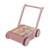 Miixi - Leksaker / Innelek / Rörelse & aktivitet / Lära gå vagnar - Little Dutch - Gåvagn med Klossar Pink Flowers
