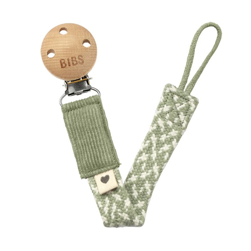 Miixi - Barn & baby / Baby Essentials / Trygghet & tröst / Nappband - Bibs - Napphållare Paci Braid Sage/Ivory Miixi - Barn & baby / Baby Essentials / Trygghet & tröst / Nappband - Bibs - Napphållare Paci Braid Sage/Ivory