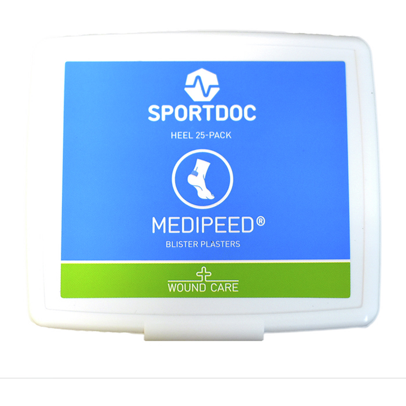 Miixi - Team Sales / Sporttillbehör / Skadematerial - Sportdoc - Skavsår Medipeed Heel 25-pack Plastic Box