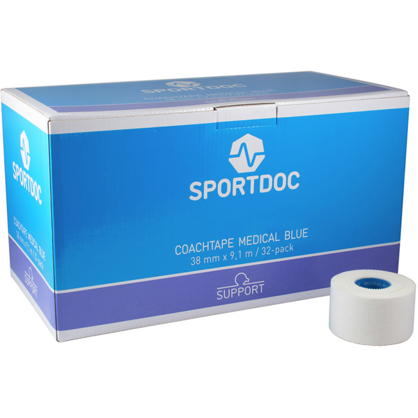 Miixi - Team Sales / Sporttillbehör / Skadematerial - Sportdoc - Tejp Coach Medical Blue 38 mm x 9 Miixi - Team Sales / Sporttillbehör / Skadematerial - Sportdoc - Tejp Coach Medical Blue 38 mm x 9