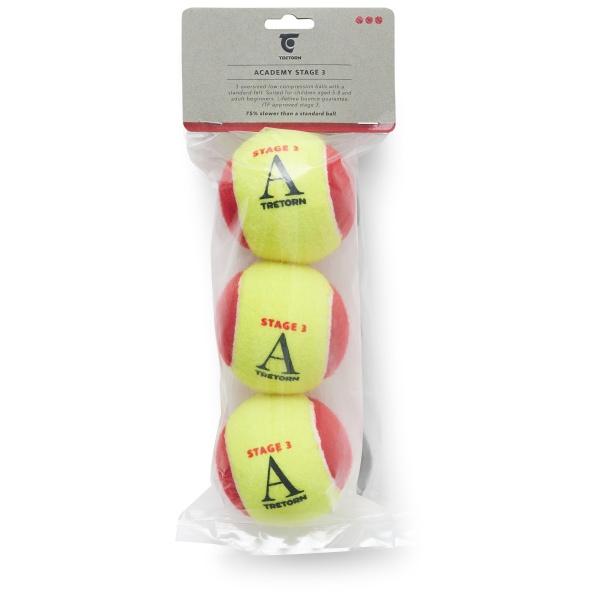 Miixi - Sport & profil / Sport / Racketsport / Tennis - Tretorn - Tennisboll Academy Stage 3 Red Felt 3-pack