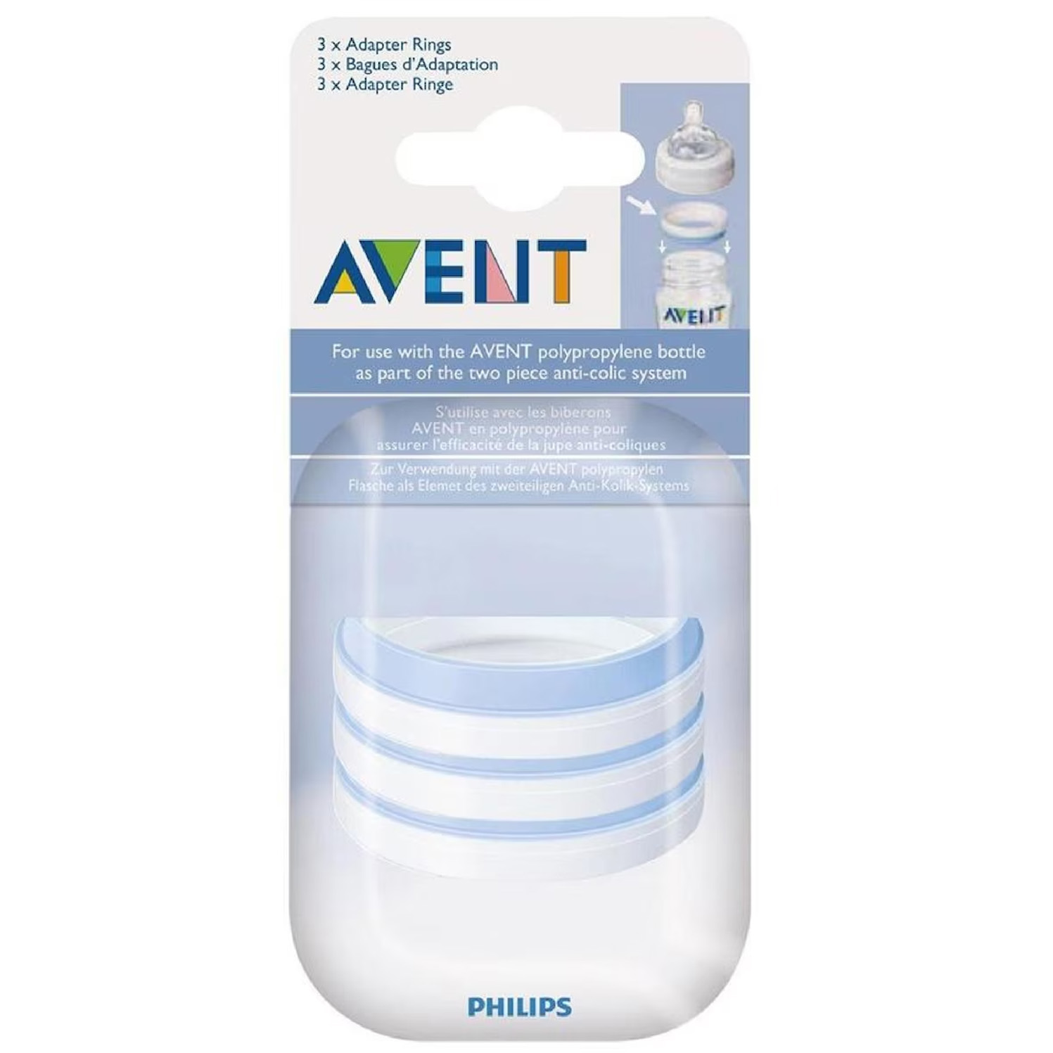 Miixi - Barn & baby / Baby Essentials / Äta & dricka / Flasknappar - Philips Avent - Adapterringar 3-pack