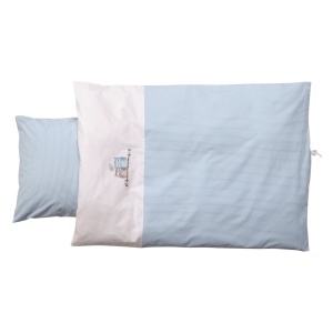 Miixi -  - BabyDan - Juniorsängset Love Birds 100x130 - 38x55 cm Babyblå