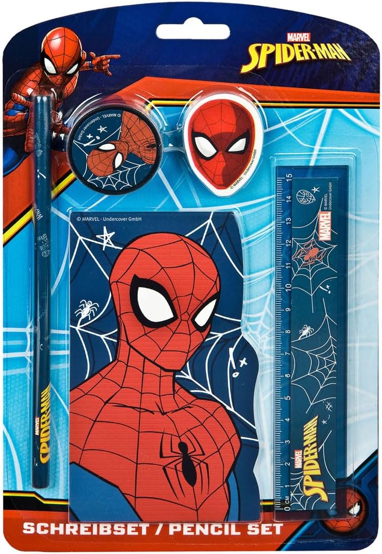 Miixi - Leksaker / Innelek / Lek & lär / Rita & måla - Undercover GmbH - Pennset Spiderman 5 delar