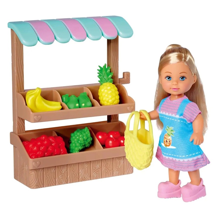 Miixi - Leksaker / Innelek / Kreativ lek / Dockor - Simba Toys Nordic - Docka Evi Love med Fruktstånd