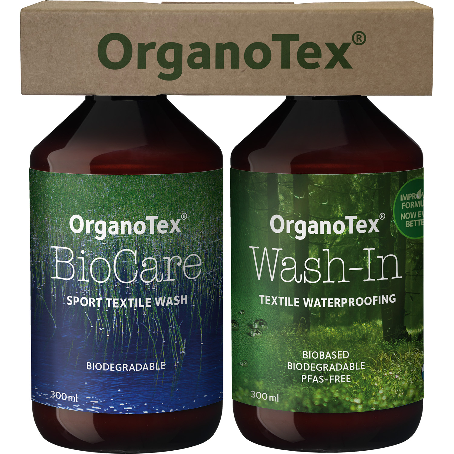 Miixi -  - OrganoTex - Textilimpregnering+Specialtvättmedel Garment Care Kit 2x300 ml