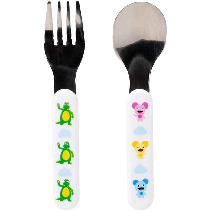 Miixi - - Teddykompaniet - Bestick Gaffel & Sked Bolibompa 14 cm Miixi - - Teddykompaniet - Bestick Gaffel & Sked Bolibompa 14 cm