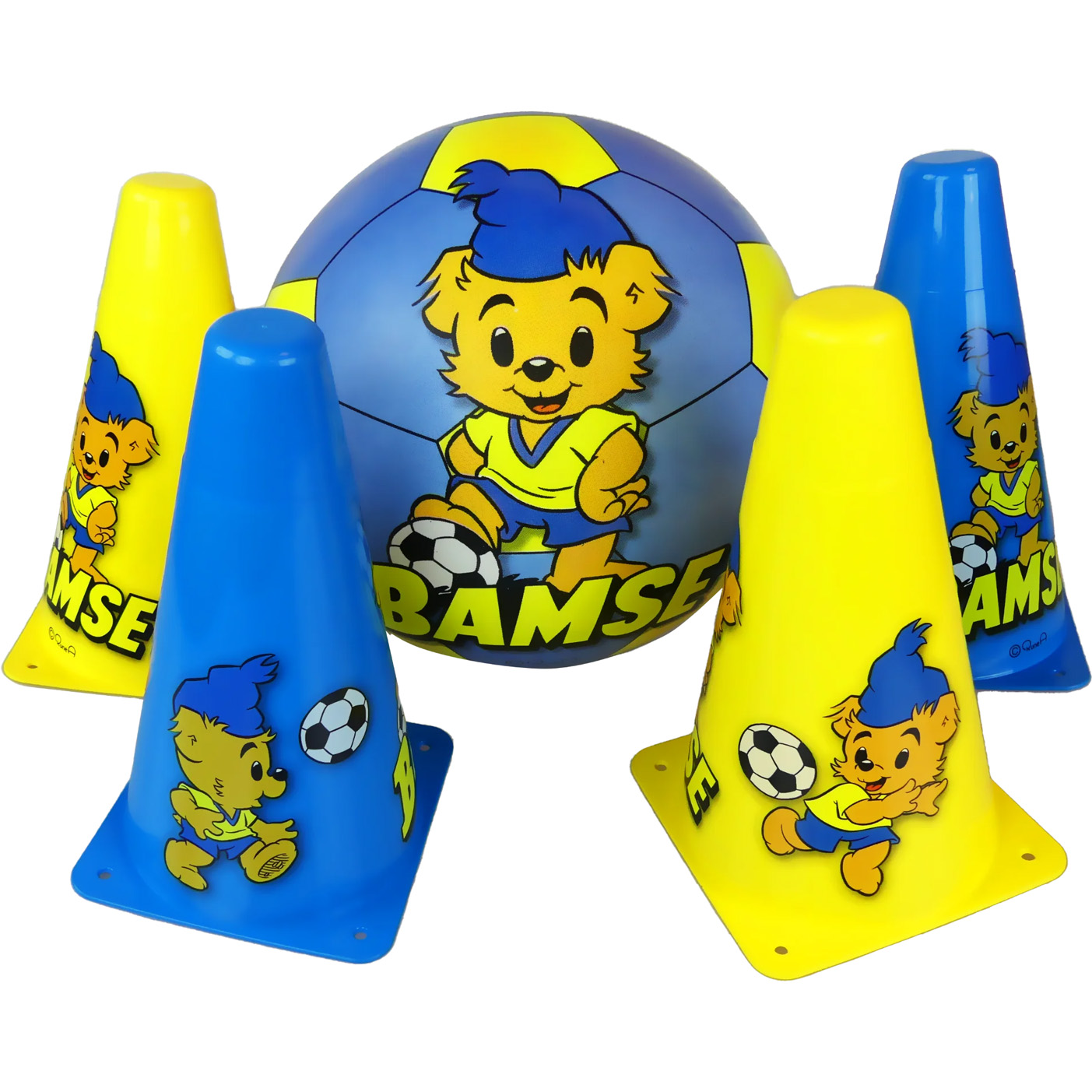Miixi -  - SportMe - Bamse Fotboll Plast 4x Koner 23 cm