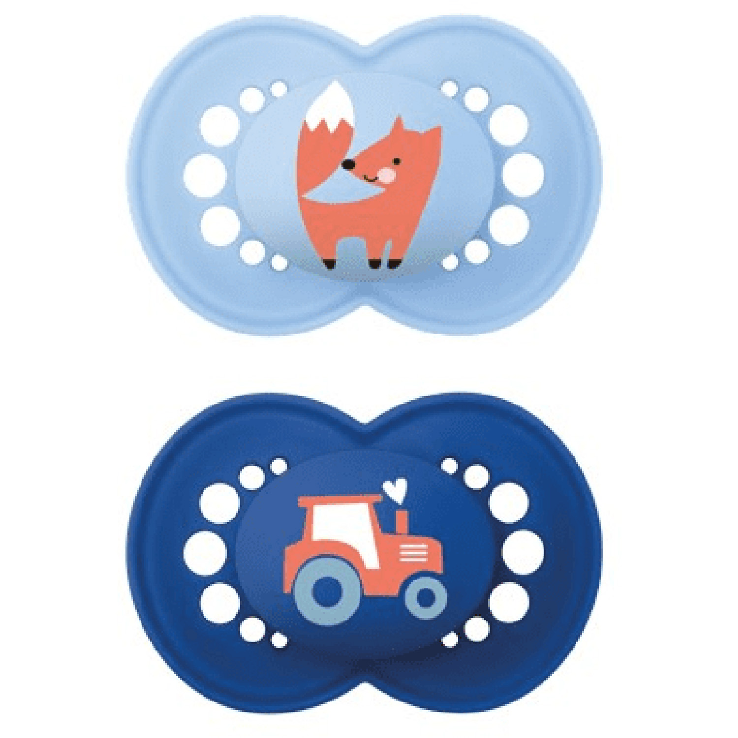 Miixi -  - MAM - Nappflaska Original 16-36m Silicone Blå 2-pack