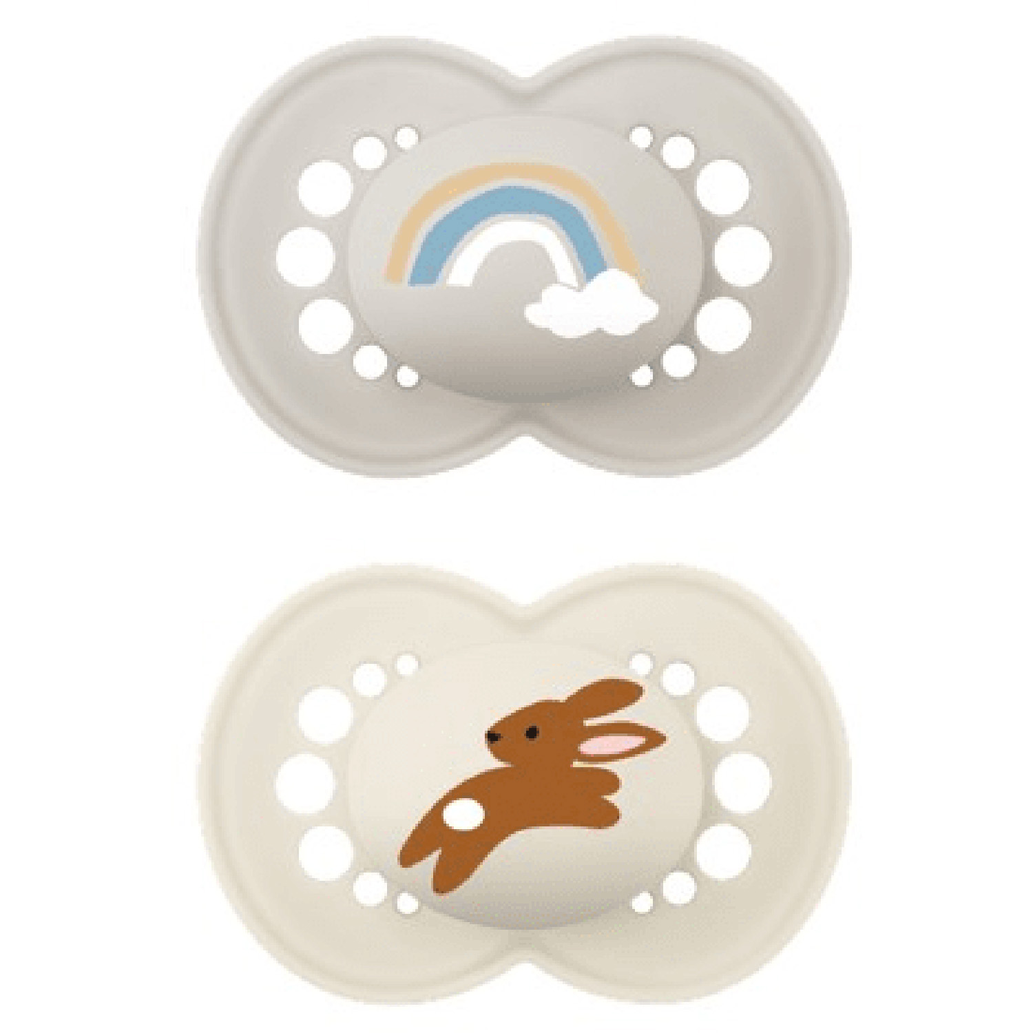 Miixi -  - MAM - Nappflaska Original 16-36m Silicone Grå/Beige 2-pack