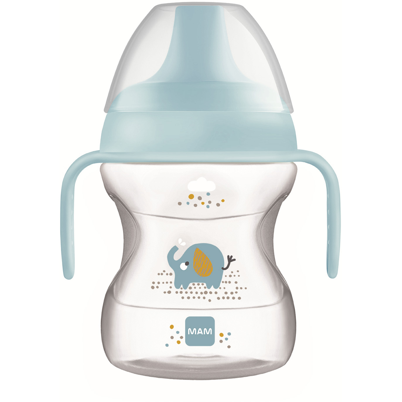 Miixi - - MAM - Nappflaska Learn to Drink Cup With Handle 190ml Blå Miixi - - MAM - Nappflaska Learn to Drink Cup With Handle 190ml Blå